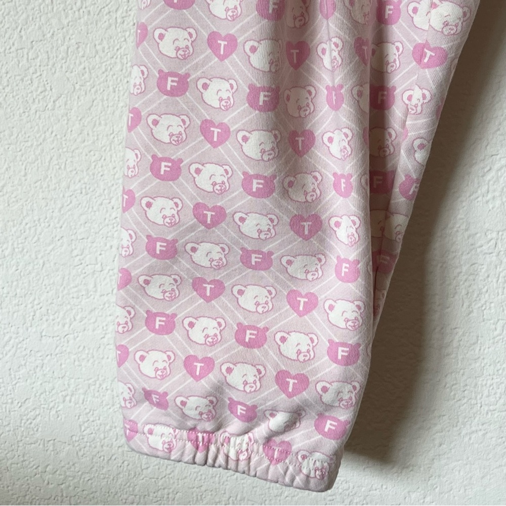 Y2K 2000s mcbling pink Teddy Fresh bear and hearts pastel sweatpants - Picture 7 of 8